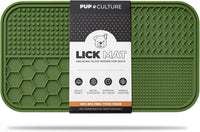 Dog Lick Mat for Dogs, Feeding Pad for Anxious Pets Plus 4 Different Puzzles for Mental Stimulation - 1 Pack / Green