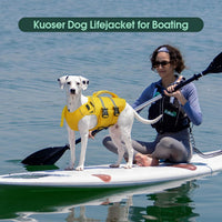 Kuoser Dog Life Jacket, High Flotation Dog Life Vest for Swimming Boating – Essentials for Dogs - Safety Yellow / Xs (Chest Girth:12.99-18.11'') - image 4