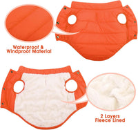 ASENKU Dog Winter Coat Dog Fleece Puffer Jacket for Small Medium - XXX-Large / Orange - image 3