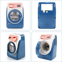deAO Washing Machine Toy for kids Sound Lights Laundry Play Set - Blue - image 4