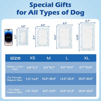Disposable Dog Diaper Liners Booster Pads for Male & Female Dogs - S/M-80Count - image 2
