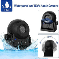 Magnetic Wireless Trailer Backup Camera System, 4.3inch TFT LCD Monitor & IP68 Waterproof Rechargeable Rear View Camera, Easy to use for Trucks/Campers/SUV/Cars(MS-348)