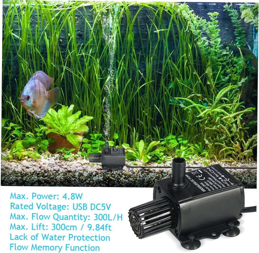 Decdeal DC 5V 300L/H submersible aquarium water pump - view 2