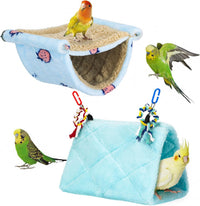 2Pcs Bird Bed for Cage Hanging Hammock Snuggle Hut Parrot Sleeping