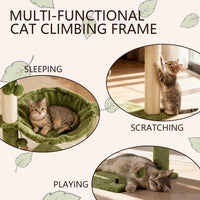 MECOOL Cat Tree for Indoor Cats 35" Tall Cat Scratching Post - 35"-Green - image 2