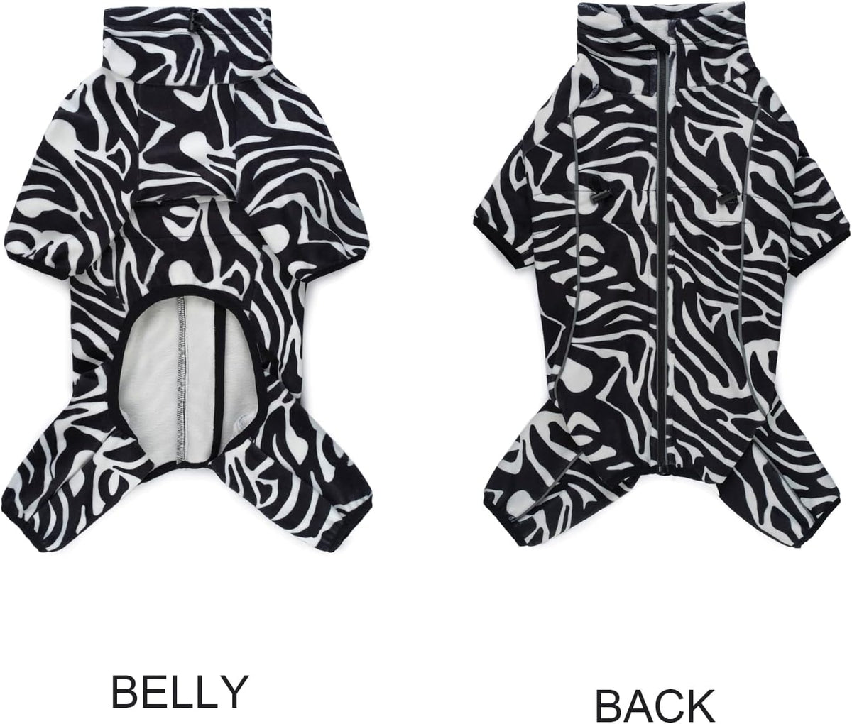 Fleece Dog Coat for Small Medium Dog - Zebra striped / S - image 2
