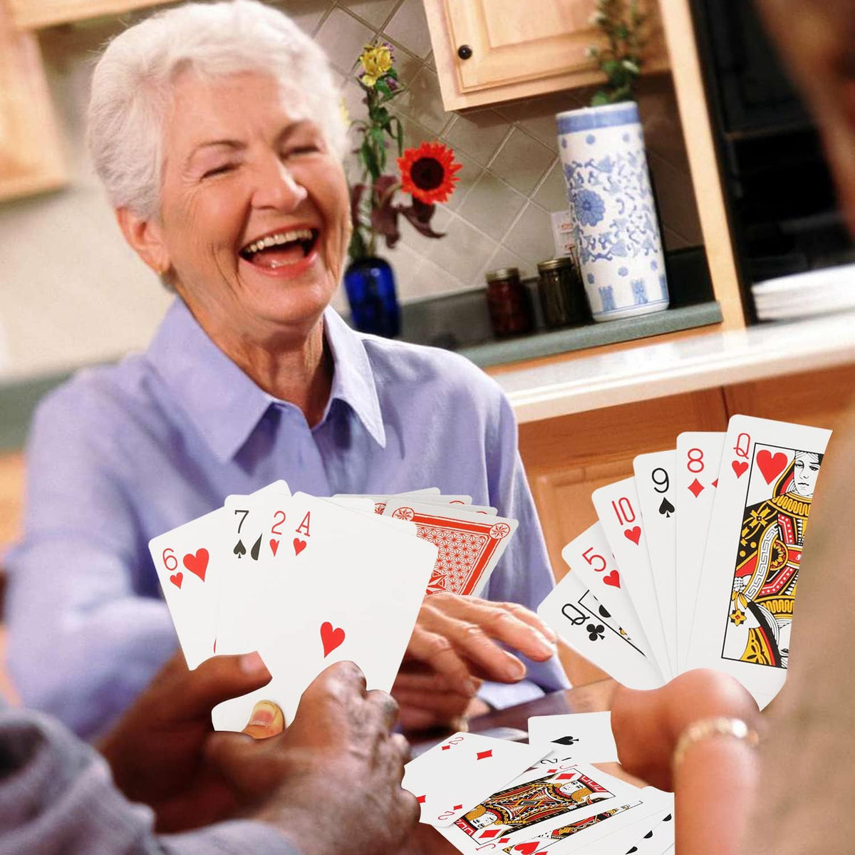 SeptCity Jumbo Playing Cards, Super Big Giant Game – Fun for Kids & Family - 2 Times - image 2