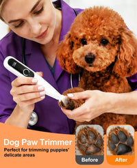 IREDOON cordless dog paw trimmer with LED light and grooming kit - view 2