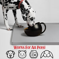 DogBuddy Dog Food Mat, Waterproof Silicone Pet Bowl Mats with Raised Edge – Essentials for Dogs - 28"L x 18"W / Mist - image 3