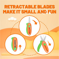Safety Scissors for Kids, 3Pcs Retractable Toddler Scissors for Preschool – Fun for Kids & Family - Assorted - image 3