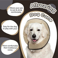 Dog Cone for Large Dogs After Surgery, Soft Dog Cone Collar for Dogs to Stop Licking, Adjustable Comfy E-Collar Alternative Lightweight Post-Surgery Recovery Elizabethan Collar for Pet
