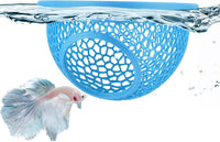 Floating Betta Hide & Shrimp Cave, 3D Printed Aquarium Decor - Blue