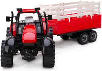 Toyland Friction Powered Farm Tractor with Trailer - Red Tractor & Trailer - image 2