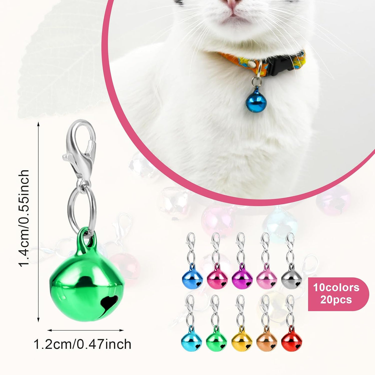 COMNICO 10 pcs Pet Bells for Dog Cat Collar - 20 - image 2