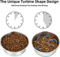 Keegud Slow Feeder Dog Bowls Insert [Octopus Suction Cups] Super Firm - Turbine - image 2