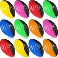 Jerify mini foam footballs for kids, 12 soft 5 inch spiral balls in 6 two-tone colors - view 3