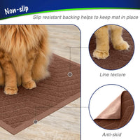 Cat Litter Box Mat, Kitty Premium PVC Pad, Durable Trapping Rug - 35x23 Inch (Pack of 1) / #02 Brown - image 4