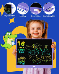 KOKODI LCD Writing Tablet 8.5-Inch Colorful Doodle Board - Purple - image 3
