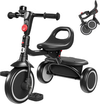 besrey Toddler Tricycle with Bell - Black