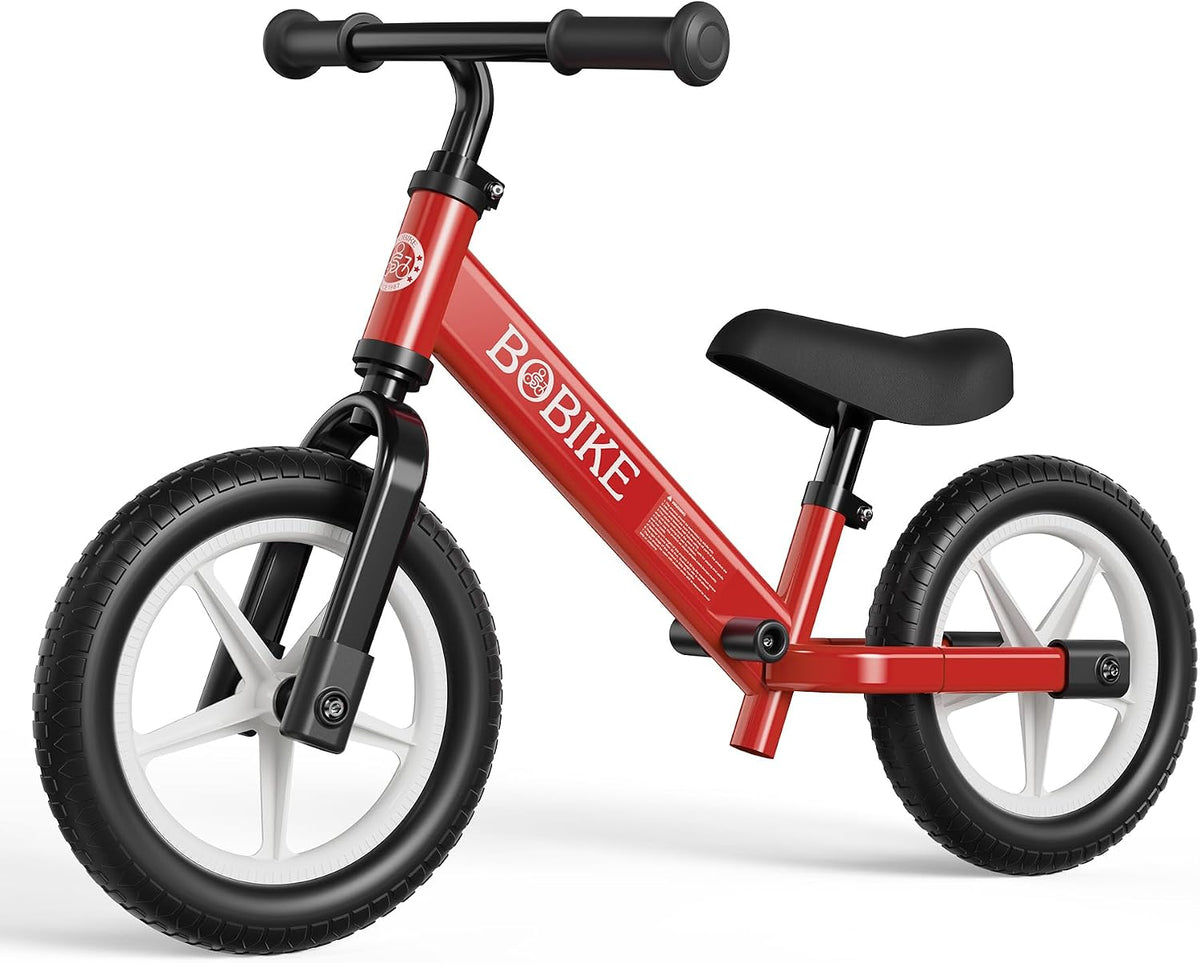 Bobike Toddler Balance Bike Toys for 1 to 4 Year Old Girls Boys - Red Balance Bike