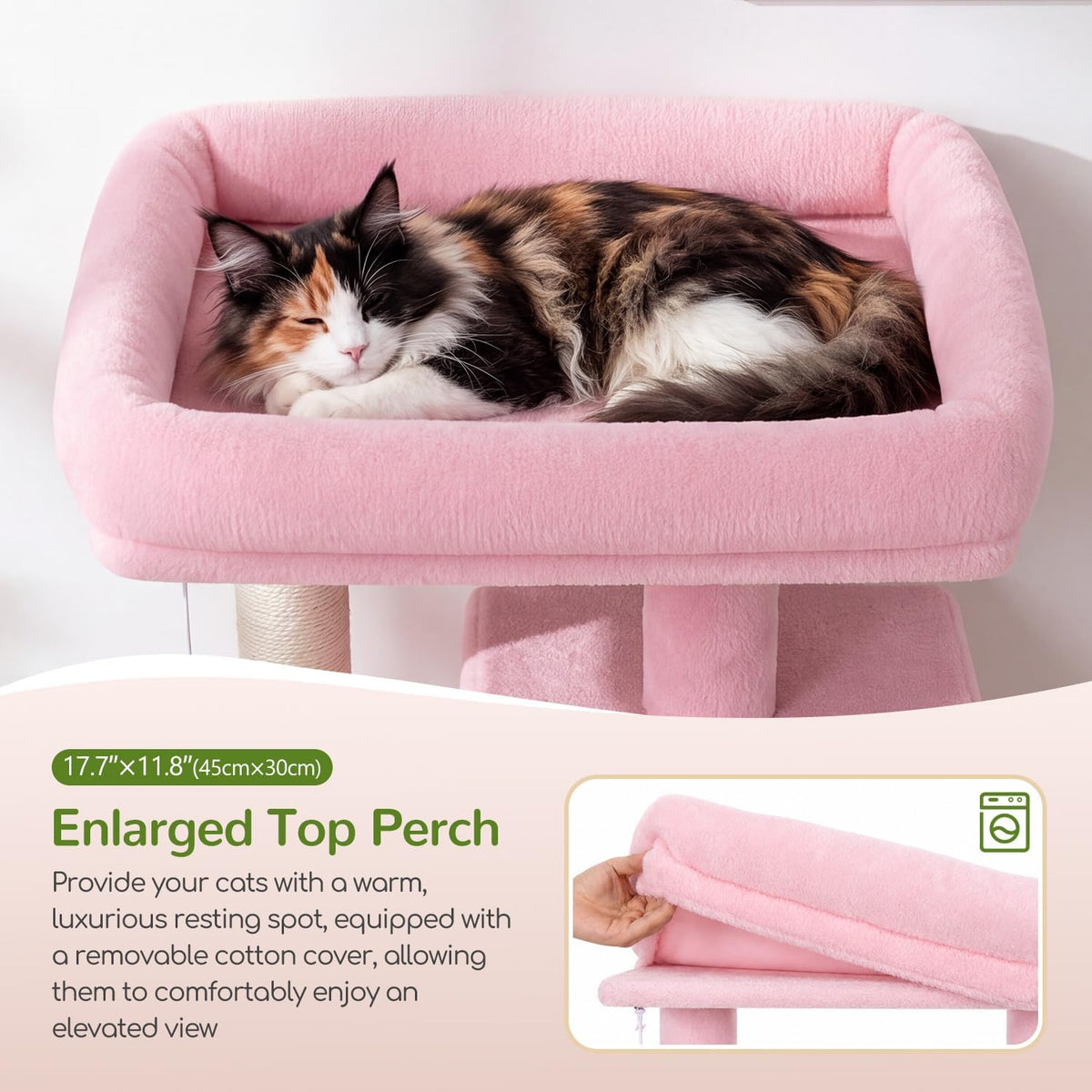 Globlazer F70 Pro Heavy Duty Cat Tree Tower for Indoor Cats Large - Pink / XL - image 2
