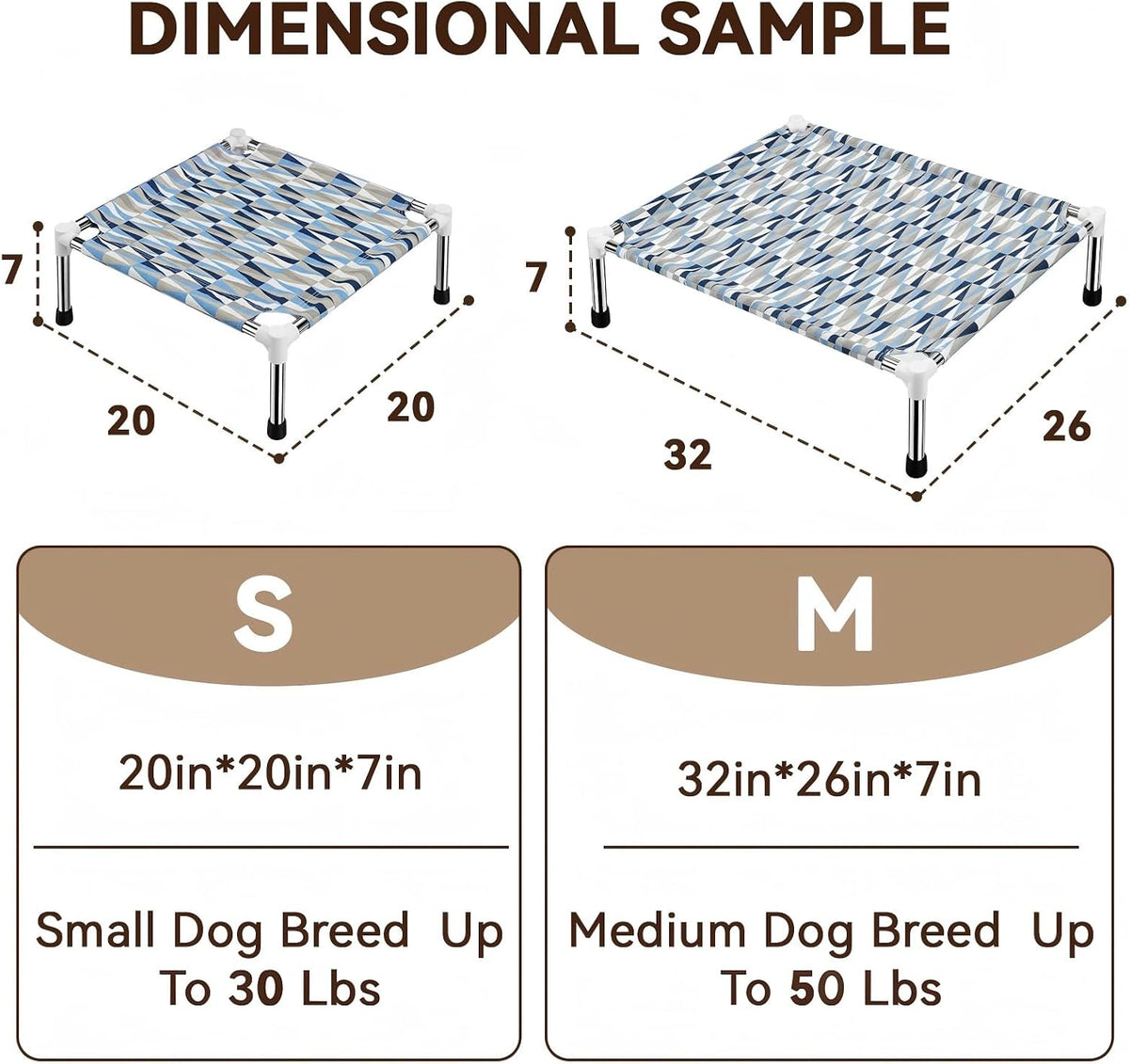Elevated Dog Bed with Bolster - 4 side / Medium - image 3