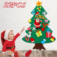 CASA CLAUSI Felt Christmas Tree for Kids DIY Decorations 2.6ft 22 Pcs – Fun for Kids & Family - 2.6*1.8 ft - image 2