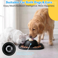 Slow Feeder Dog Bowls & Lick Mat for Liquid and Thick Treat - Large / Black - image 4
