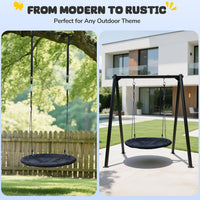 Trekassy 40" Saucer Tree Swing - Black - image 4