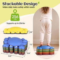 TOPNEW crab balance stepping stones for kids in bright colors, set of 6 - view 32