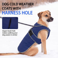 MIGOHI Warm Dog Coat Waterproof Winter Dog Jacket, M - Navy / Medium - image 3