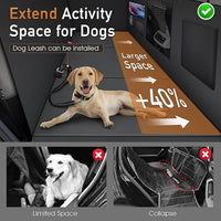 Dog Cover for Car Backseat with Crossbar Design, Hard Bottom Car Seat Cover for Dogs with Back seat Extender, Waterproof Dog Hammock for Full-Size SUV, and Truck