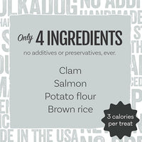 Polkadog Clam Chowda Crunchy Training Bits – All Natural, Limited Ingredient Healthy Training Treats for Dogs. Handcrafted & Made in USA. Made with Atlantic Quahogs, High in Omega-3 – 7oz