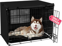 Dog Crate Cover, Kennel Covers Fit for 30 Inch Dogs Crate - Black (with window) / 36 Inch