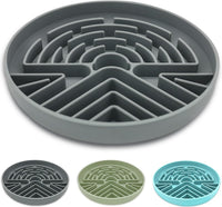 Lesipee Slow Feeder Dog Bowl for Large & Small Pets - Grey