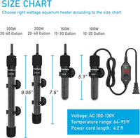 YukiHalu Small Submersible Aquarium Heater - 300 Watts - image 2