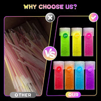 JICUICUI Glow Sticks Bulk Party Pack - 500pro glow sticks - image 2