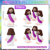 Sumind 50 Pcs Little Jesus Figures Original Design - Purple - image 2