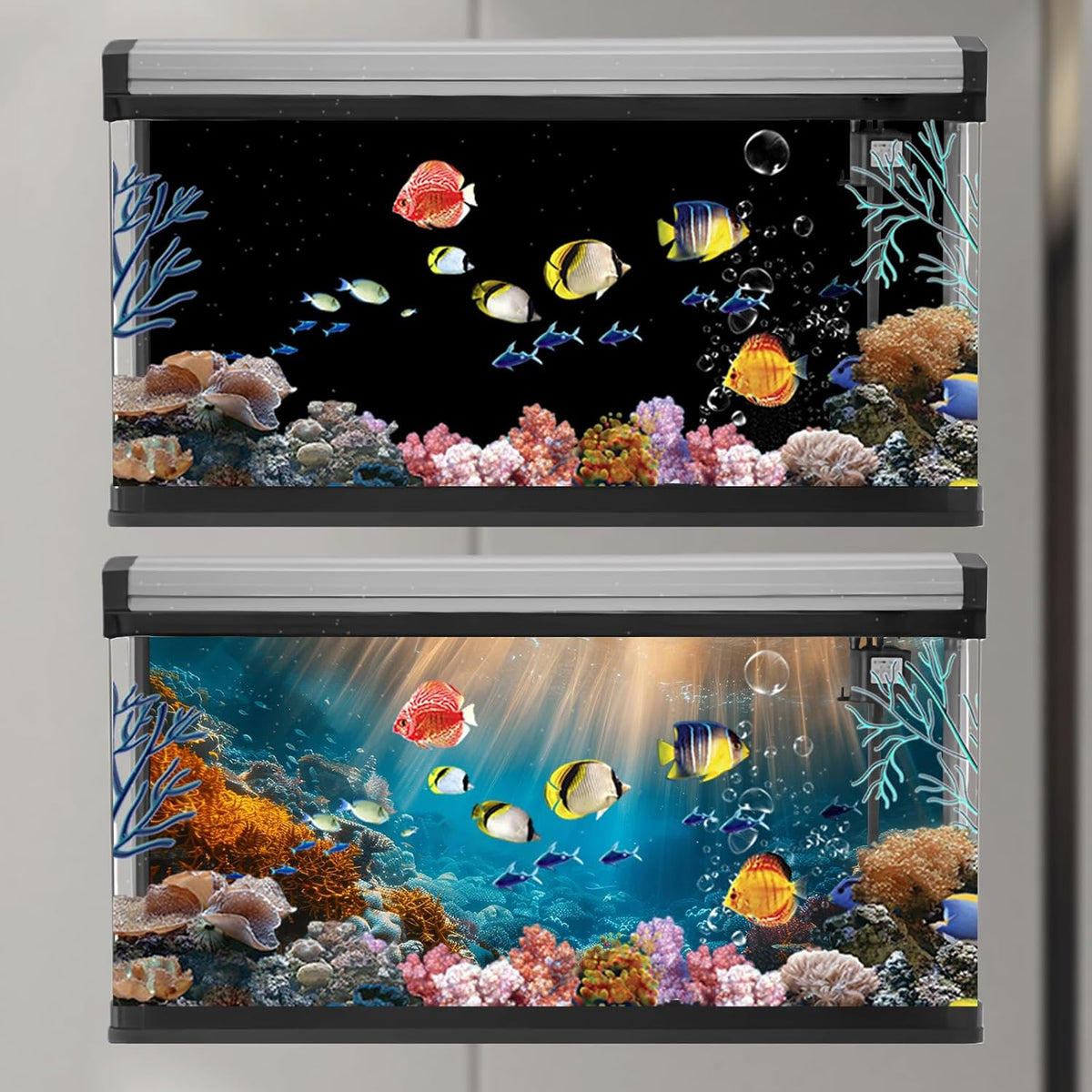 Aquarium Background, Ocean Fish Tank Background - 2 pack / 48x18in - image 4