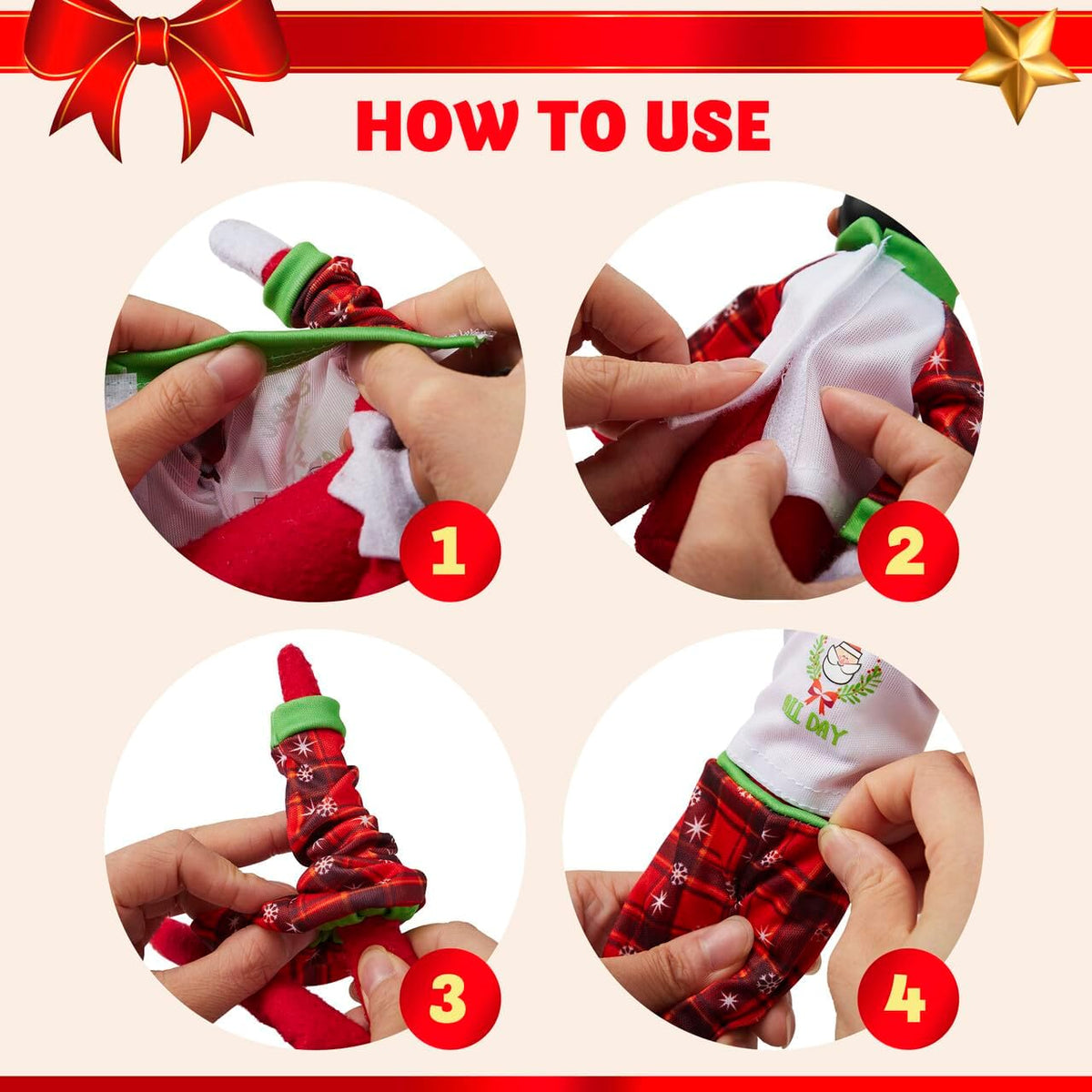 JOYIN 4 Pcs Christmas Elf Accessories - Classical - image 4