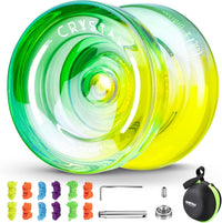 K2 Crystal Responsive Yoyo for Kids，Professional Yo-yo for Beginners – Fun for Kids & Family - Green Yellow