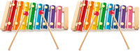MCPINKY Xylophone for kids 2 Mallets, Wooden, Rainbow – Fun for Kids & Family - Medium (Pack of 2)