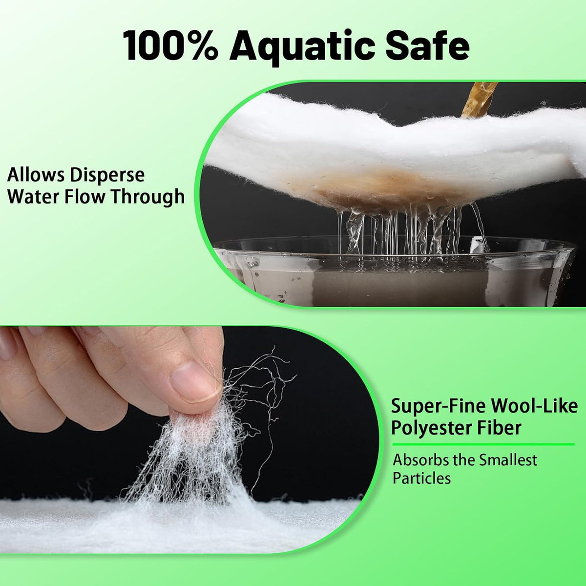 hygger 1'' Thick Aquarium Filter Floss 12"x 68" Poly Fiber Fish Tank - 12"x68" - image 3