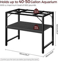 MAHANCRIS 20 Gallon Fish Tank Stand - Black / 40-50 Gallon - image 2