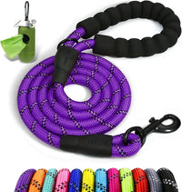 Taglory Rope Dog Leash for Medium Large Dogs - 1/2" x 6 FT (20~120 lbs.) / Purple
