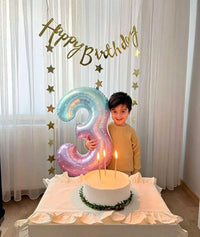 Number Balloons Blue 7 Balloon Numbers 40 inch for 7th Birthday - Blue and Pink / Number 1 - image 3