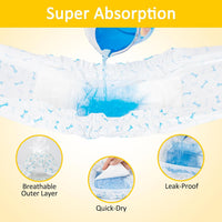 Dono Disposable Male Dog Diapers with Wetness Indicator - S 48count - image 3