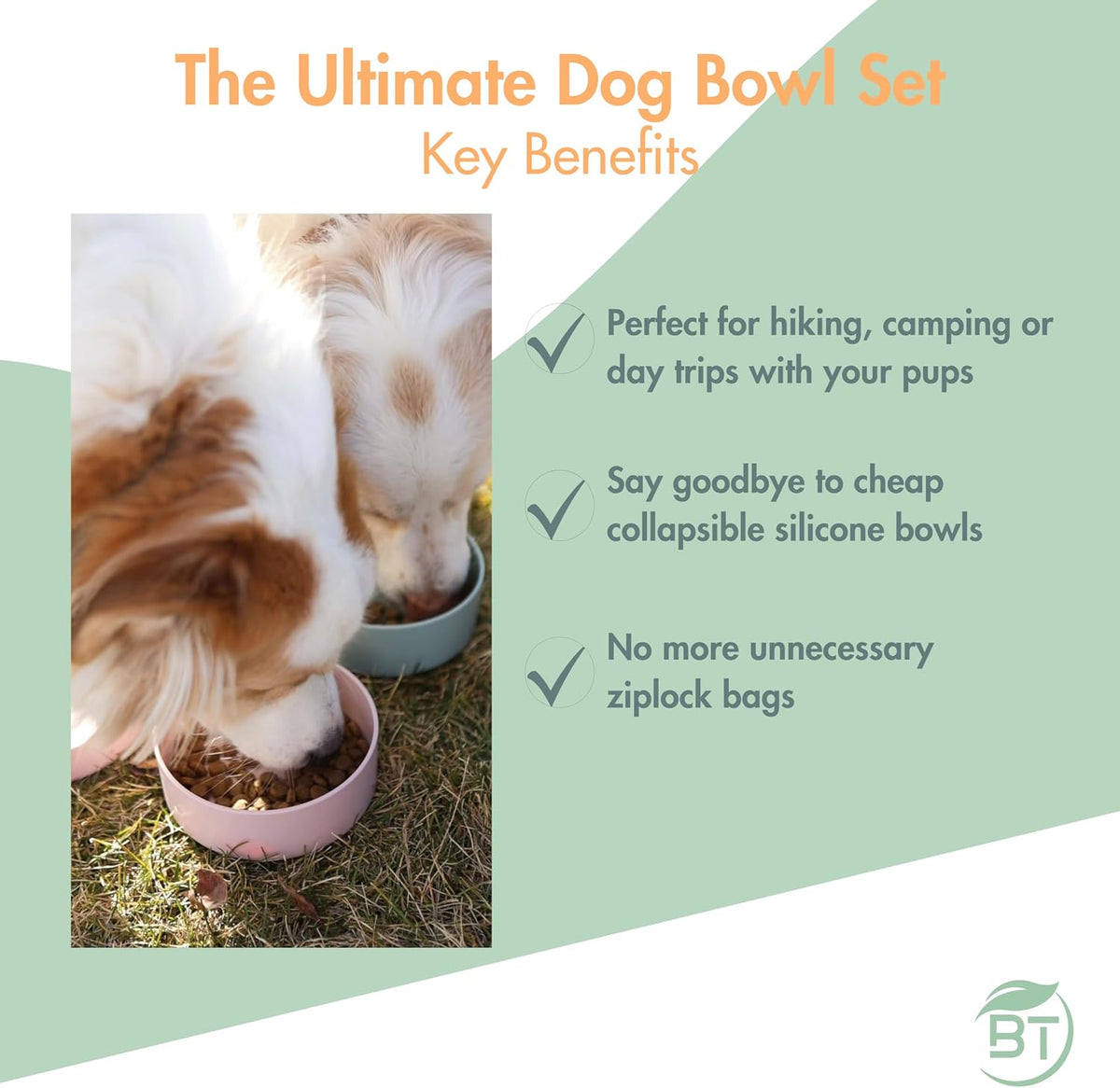 Barkin’ Trails Travel Dog Bowls, Portable Outdoor Water - Blush - image 4