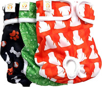 PETTING IS CARING Dog Diapers Washable & Reusable Female and Male Dog - M / New