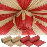Moukeren red and white circus carnival plastic table cover roll on a party table - view 3